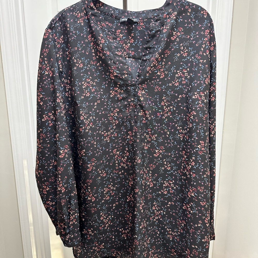 Floral Black Blouse